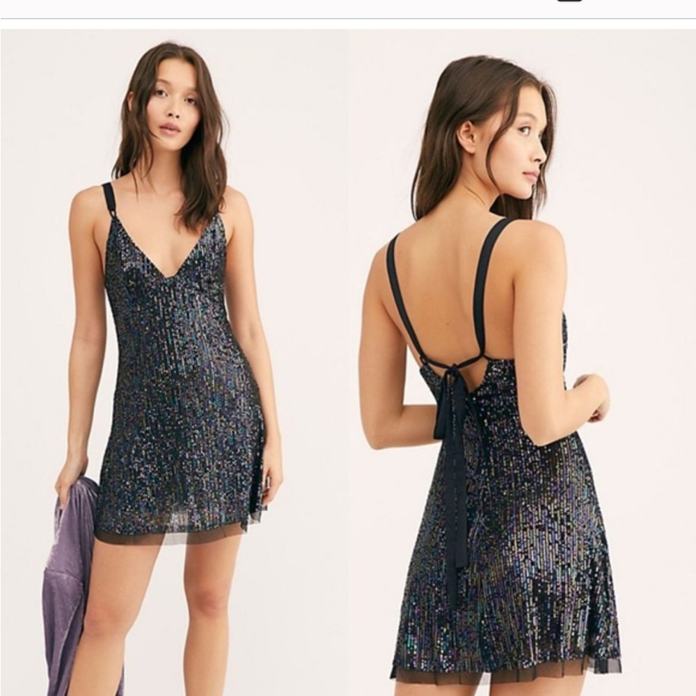 Intimately Free People Gold Rush Mini Dress